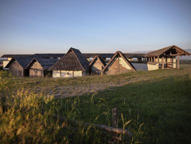 Heuneburg - Stadt Pyrene, Häuser von den Kelten