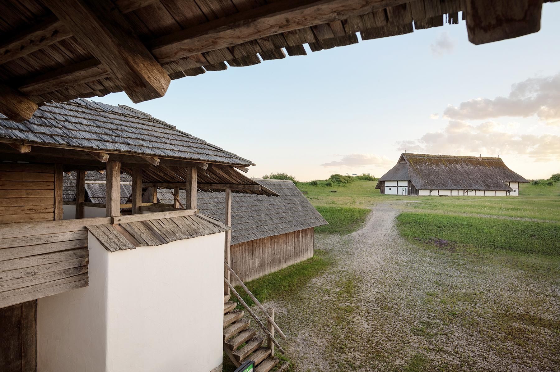 Luftaufnahme Lehmziegelmauer Heuneburg