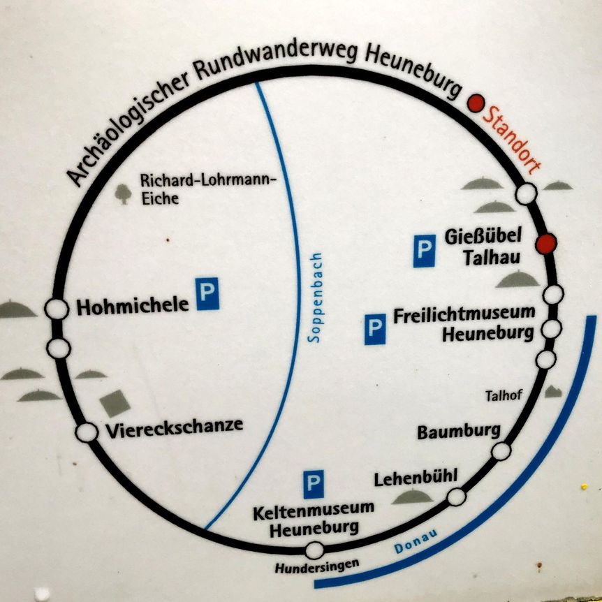 Heuneburg - Stadt Pyrene; herbertingen Rundwanderweg Heuneburg