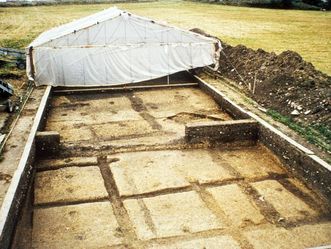 Ausgrabungsaufnahmen auf der Fläche der Heuneburg