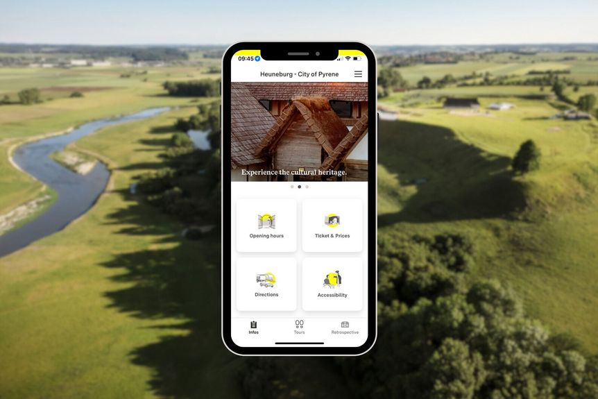 Heuneburg - Celtic city of Pyrene, Monument BW App starting page